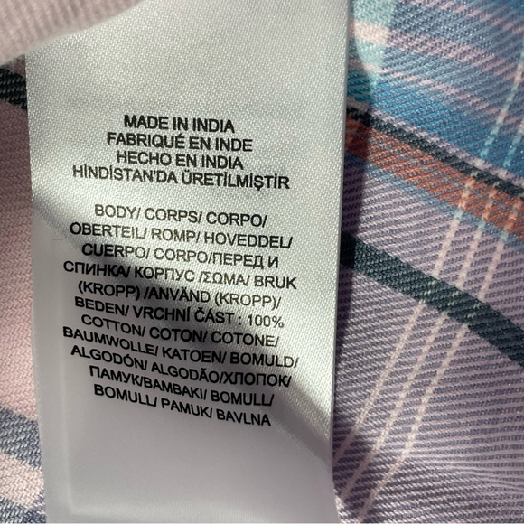 NEW Lauren Ralph Lauren Pastel Plaid Roll Tab Button Down Shirt Size 1X - Picture 7 of 7